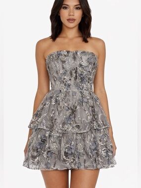 NWT Dress The Population Callie Strapless Sequined Embellished Minidress XXL